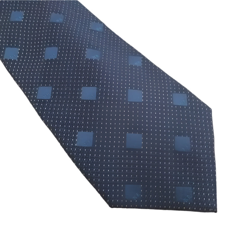 Tie NINA RICCI necktie Blue hand made tie Made in France Vintage tie for him blue tie