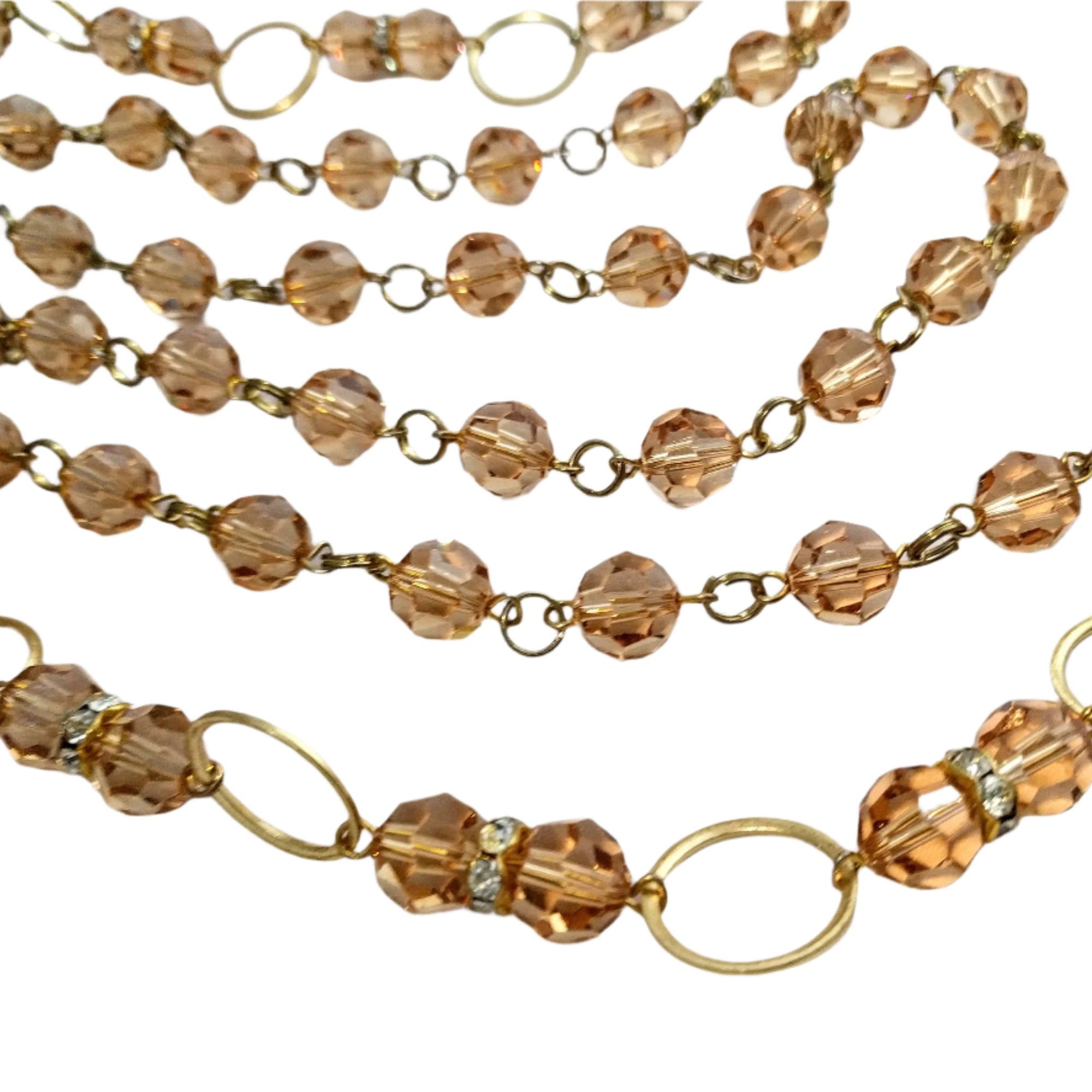 Crystal necklace multi beaded necklace