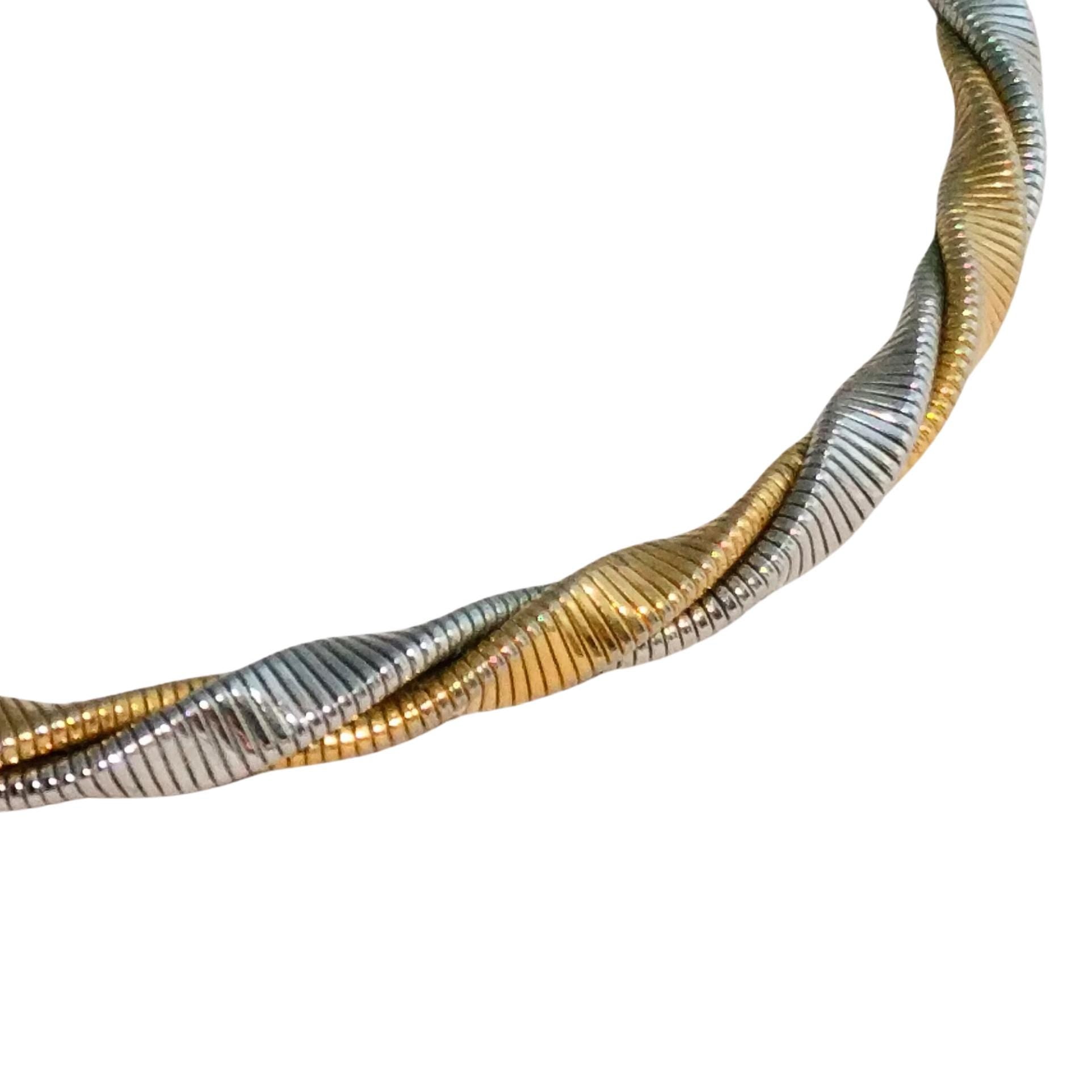 Trifari Necklace - Vintage 1960s 2 Tone Crown Jewelry by Alfred Philippe - Rare & Beautiful Statement Piece