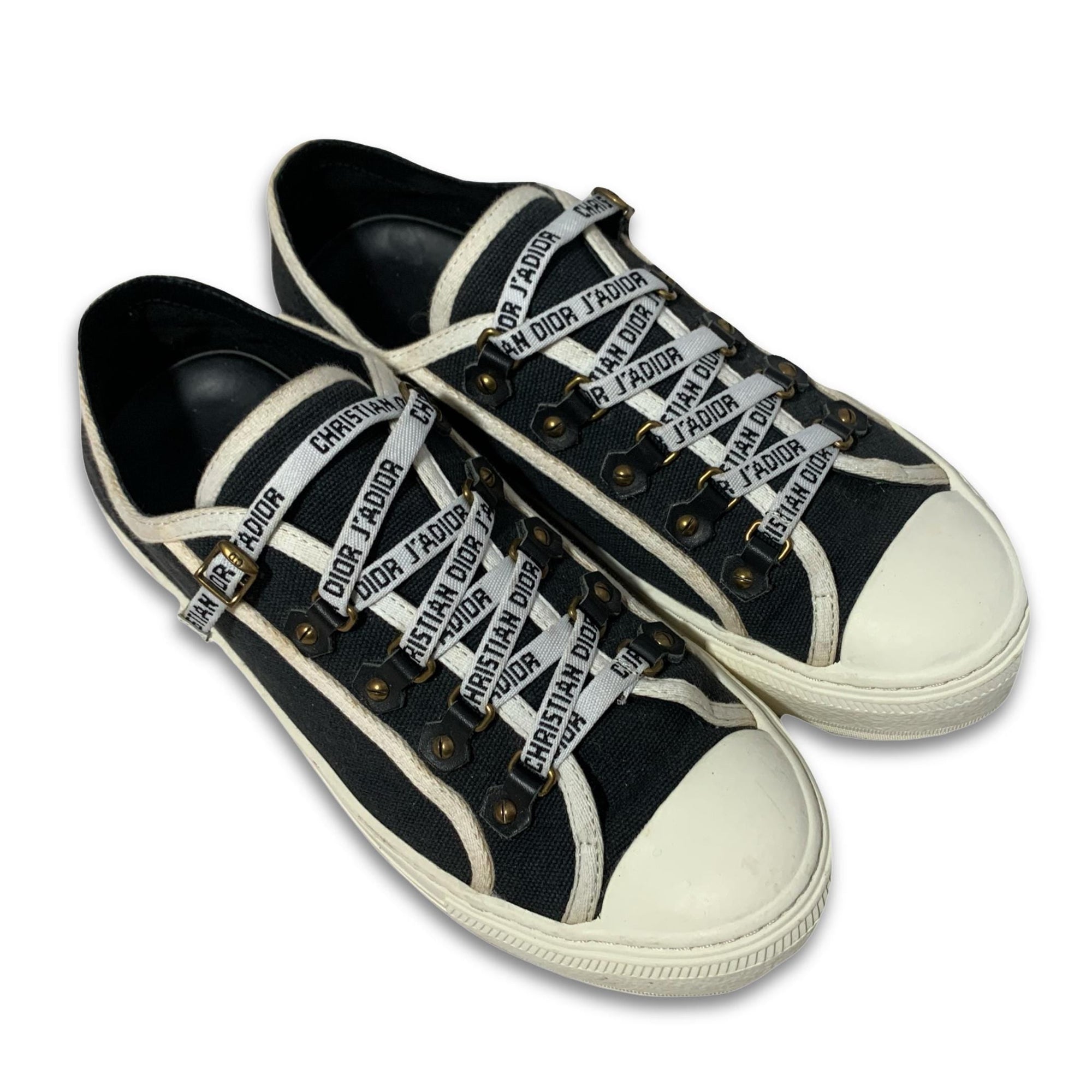 Dior Walk’n’Dior sneakers, leather inserts and antique gold-tone hardware