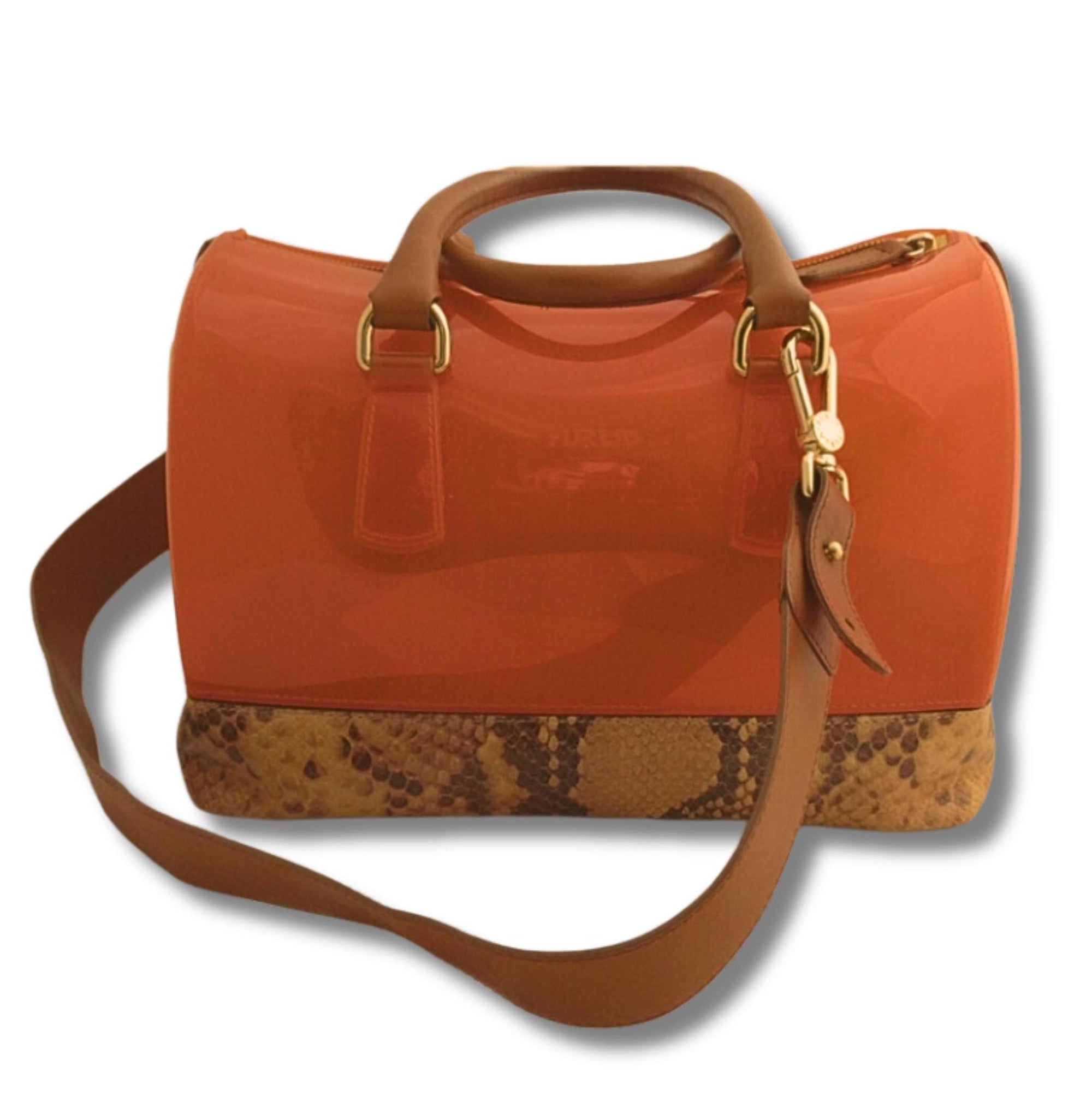 FURLA handbag Furla jelly candy doctor bag translucent Furla bag top handles Italian-Made bag crossbody shoulder strap bag