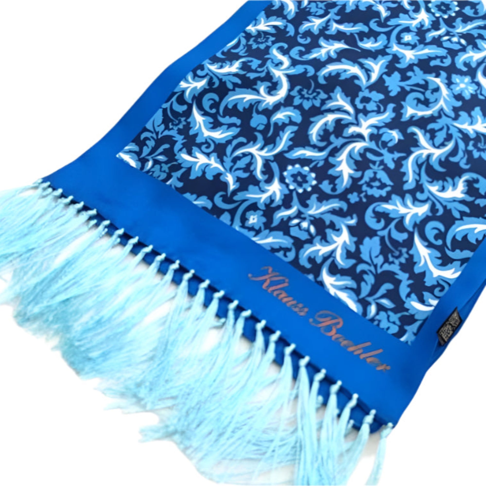 Silk Scarf - Vintage Klaus's Boelher Designer Pure Silk Foulard, Elegant Fashion Accessory, Timeless Style for Any Occasion