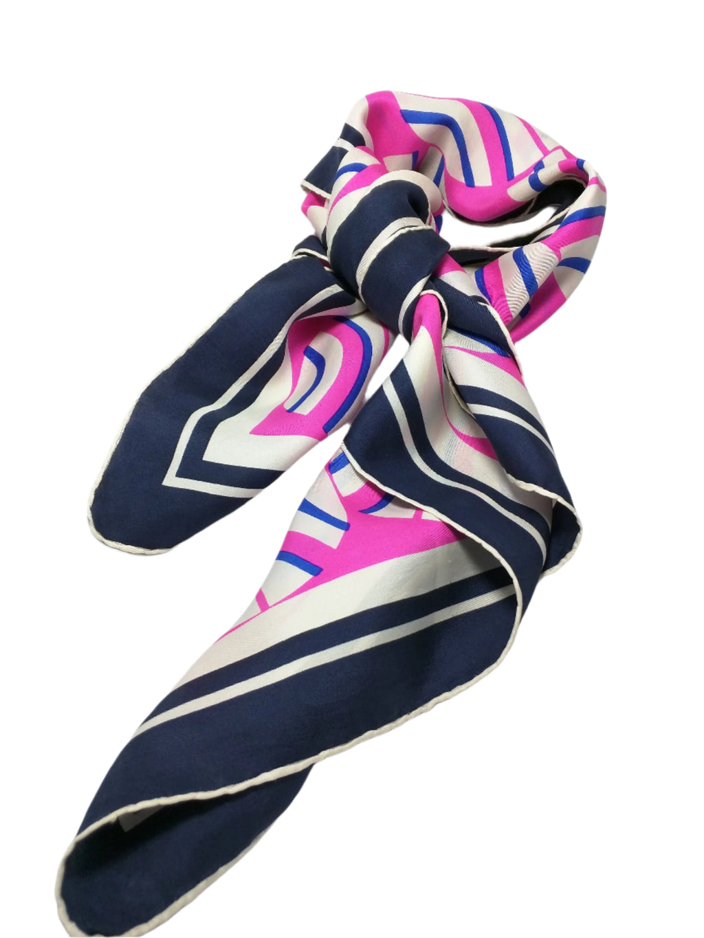 Vintage Pietro Bellotti Silk Scarf – Rare Foulard, Hand-Rolled Edges, Square Silk Scarf, 29" x 29", Designer Signature Accessory