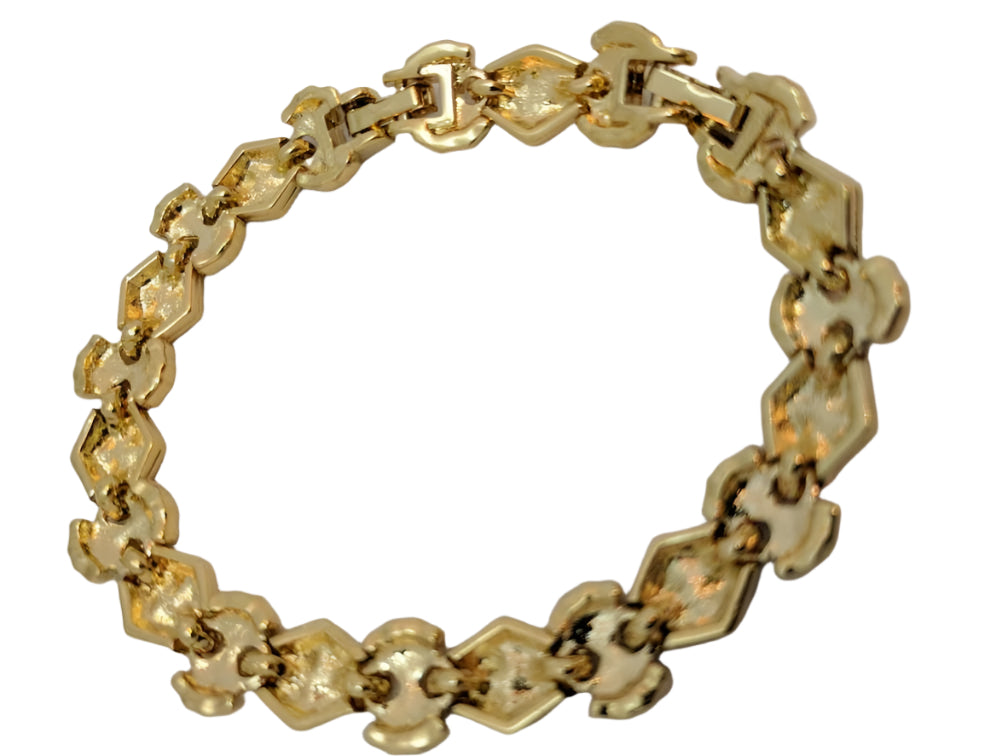 Fabulous Vintage D’ORLANE Gold-Plated Choker and Bracelet Set – Emerald & Granny Smith Enamel