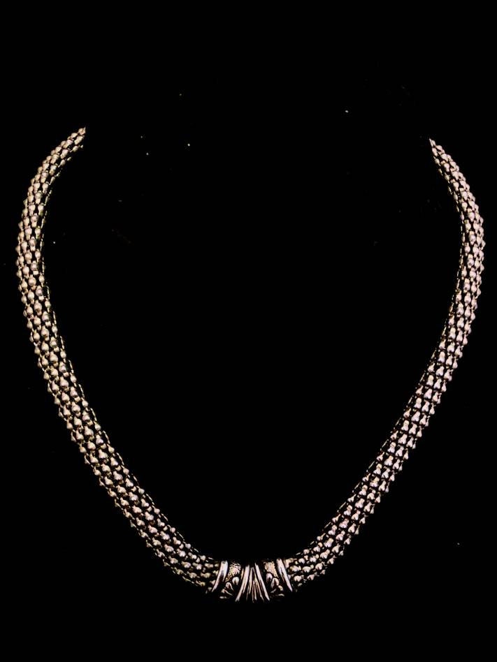 Magnetic clasp choker necklace
- Etruscan-style vintage choker