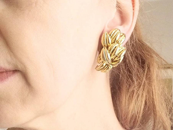 POCCI PARIS Earrings – Vintage French Designer Jewelry, Signed, Rare Parisian Style, Handmade in France