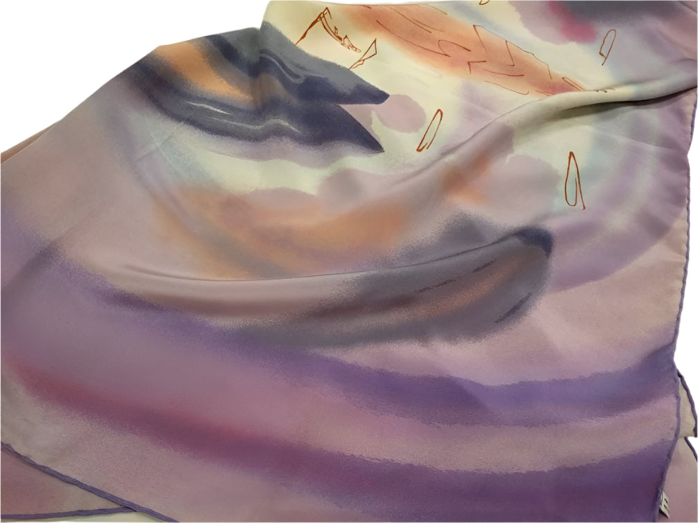Vintage Dali Scarf, Rare Designer Headscarf, La Divine Comedie Canto 24, Salvador Dali Collection, Unique Gift for Art Lovers