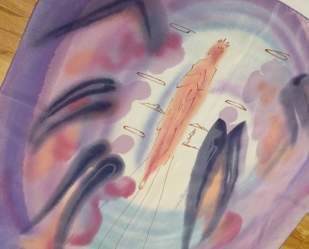 Vintage Dali Scarf, Rare Designer Headscarf, La Divine Comedie Canto 24, Salvador Dali Collection, Unique Gift for Art Lovers