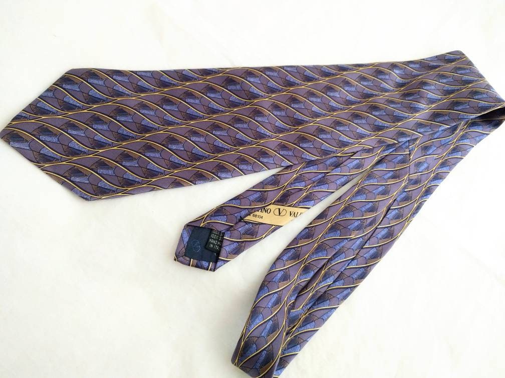 Lilac and purple Valentino necktie, smooth silk with refined sheen -  Valentino tie for men and women