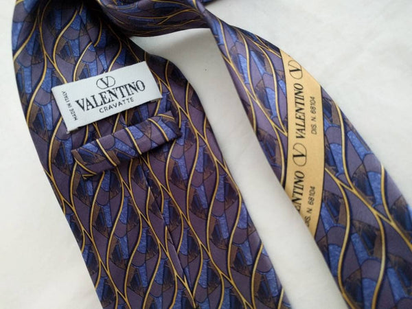 Valentino silk necktie in light lilac and purple, 100% silk, made in Italy - Luxury lilac and purple tie