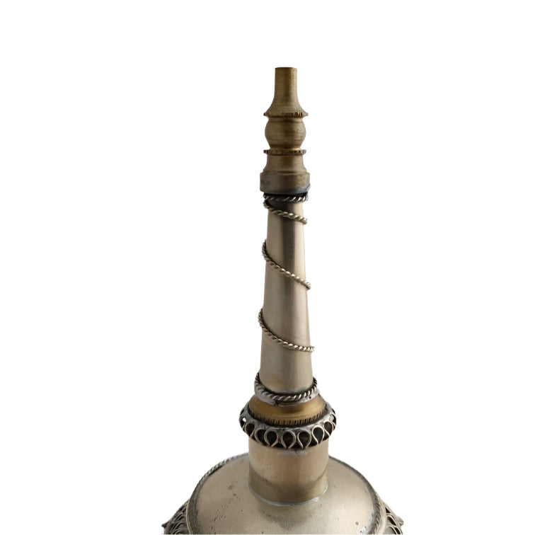 Gulabpash Vintage Rosewater Sprinkler – Mid-Century Italian Ceramic & Silverplate Home Decor