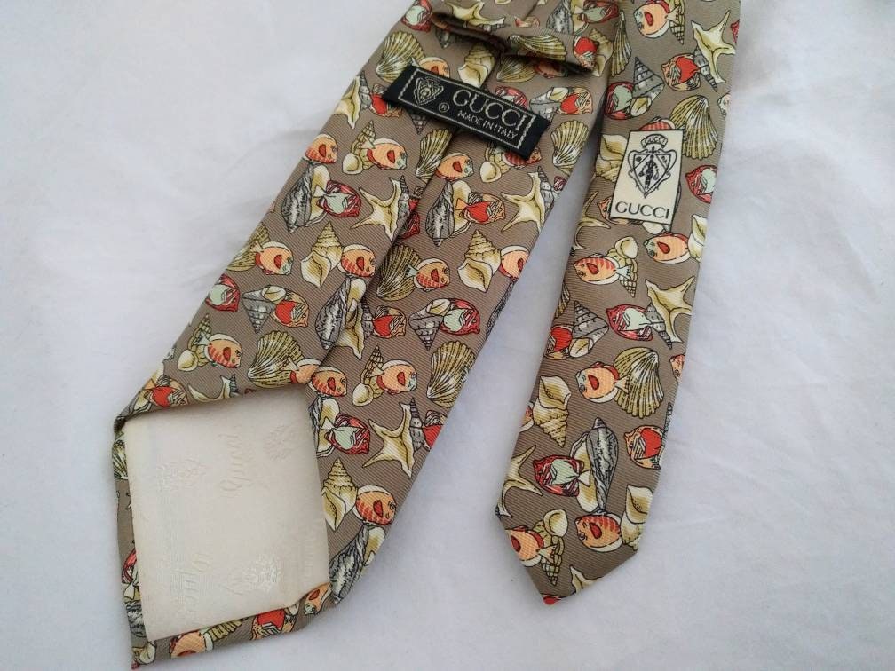 Tie Silk - Vintage GUCCI Silk Necktie Made in Italy | Designer Silk Tie for Men | Luxury Accessory Gift