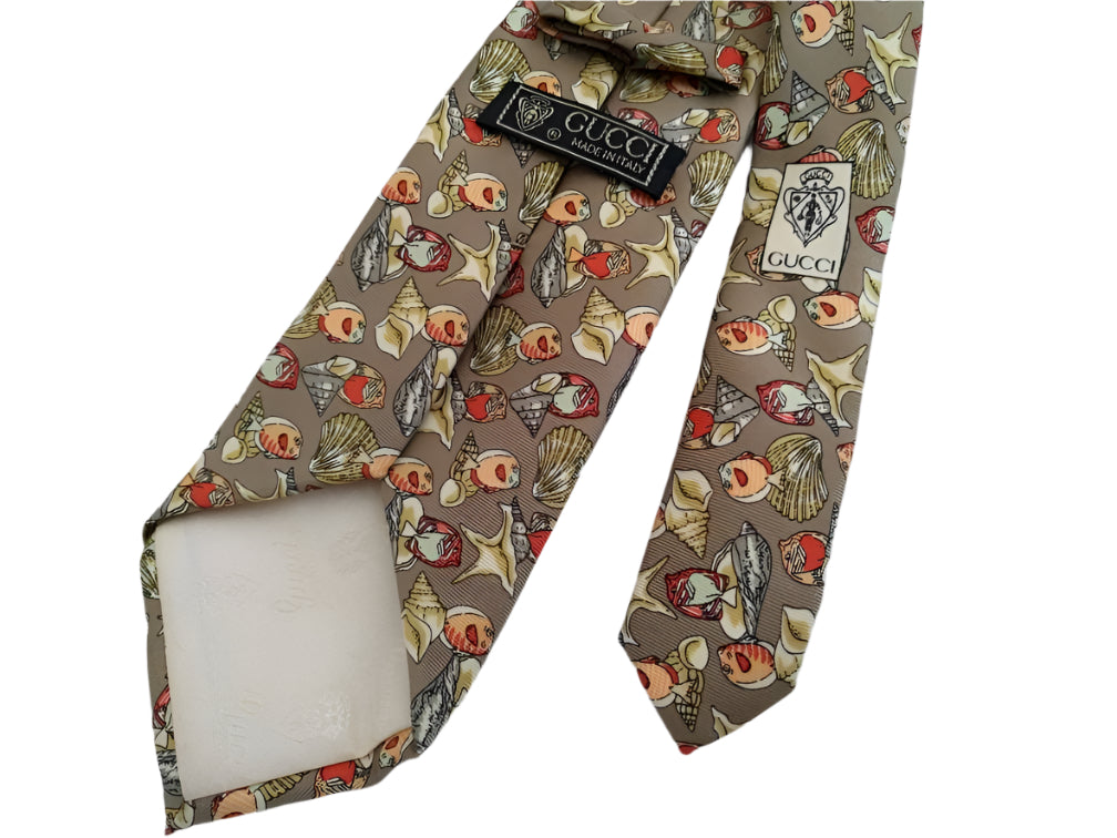 Tie Silk - Vintage GUCCI Silk Necktie Made in Italy | Designer Silk Tie for Men | Luxury Accessory Gift