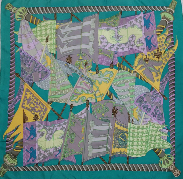 Hermes ETANDARTS ET BANNIÈRES Annie Faivre Rare Collectible Made in France Fashion Accessory