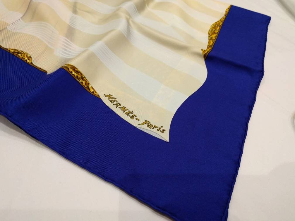Collectible Hermès Souvenirs de Paris scarf with hand-rolled hem, made in France - Hilton McConnico Hermès scarf