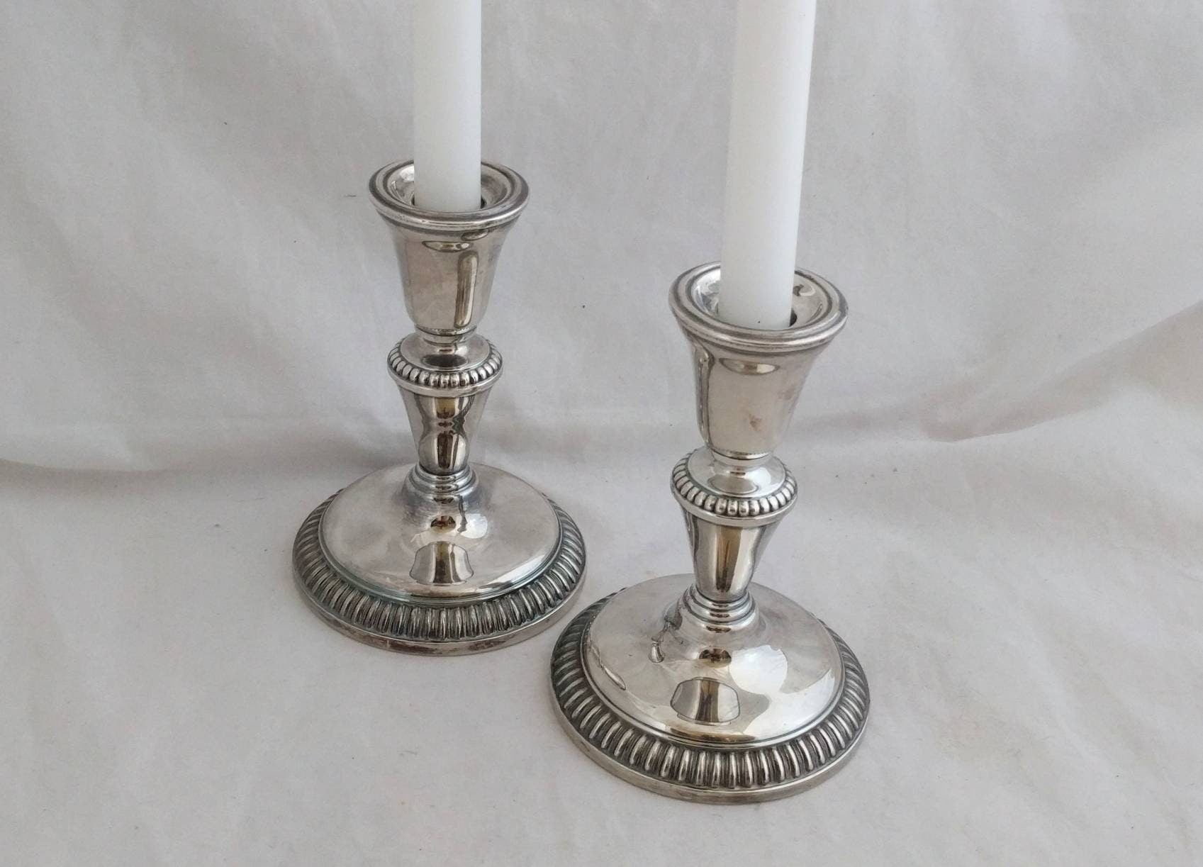 E.P. Copper 1513 Birks Candle Holders – Collectible Birks Copperware, Elegant Pair of Antique Candle Holders