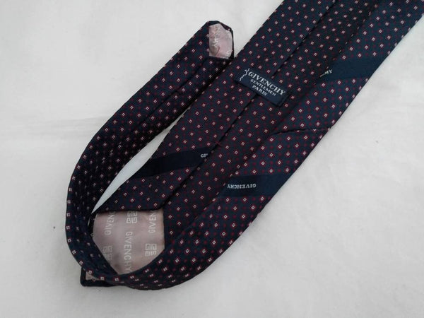 Givenchy Tie – Navy & Red, Classic Designer Necktie, 8cm Wide, Elegant and Timeless