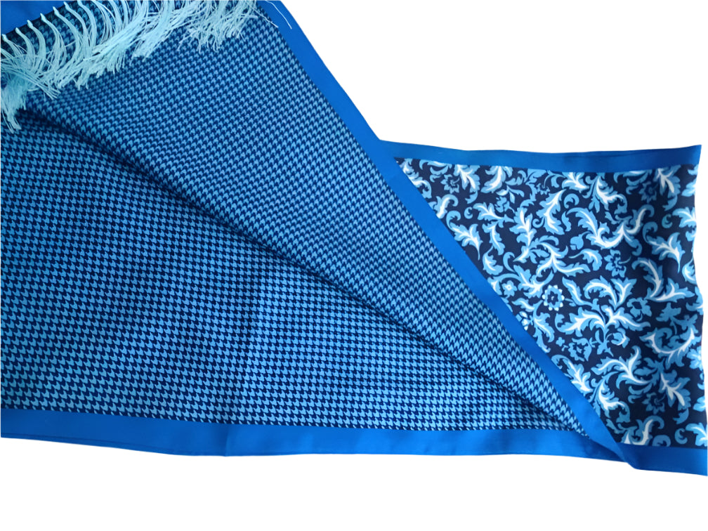 Silk Scarf - Vintage Klaus's Boelher Designer Pure Silk Foulard, Elegant Fashion Accessory, Timeless Style for Any Occasion