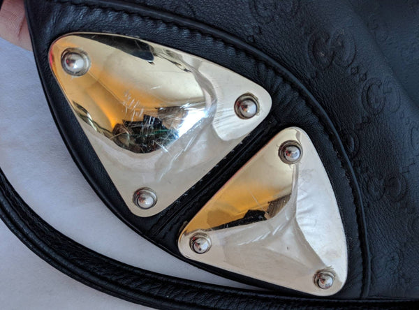 GUCCI Leather Hobo Bag - GG Leather, Designer Handbag, Chic Shoulder Bag, Luxury Accessories, Fashion Tote Bag