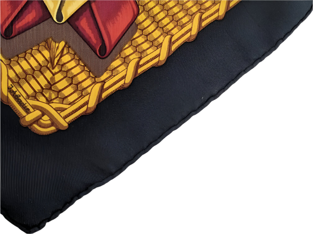 Scarf Silk Hermes scarf VOITURES PANIERS J.A. Badie Hermes Silk Scarf Made in France Hermes square scarf