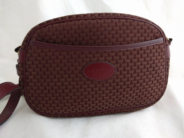 LANVIN purse - Lanvin crossbody- Lanvin shoulder bag - Vintage Lanvin burgundy bag - Beautiful and timeless