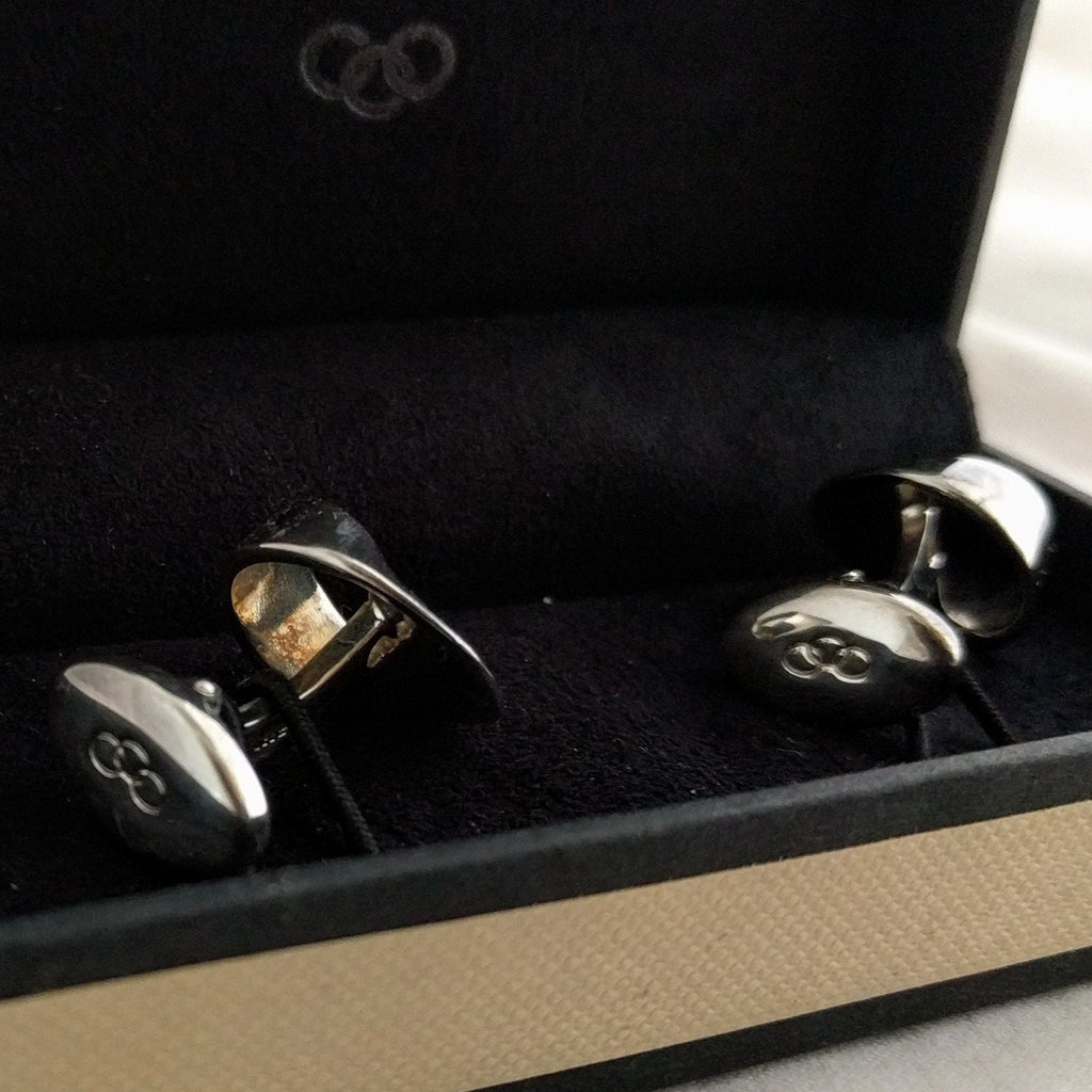 Links of London Sterling Silver Eternity Ribbon Cufflinks – T-Bar Design, Original Box, Classic Men’s Accessory