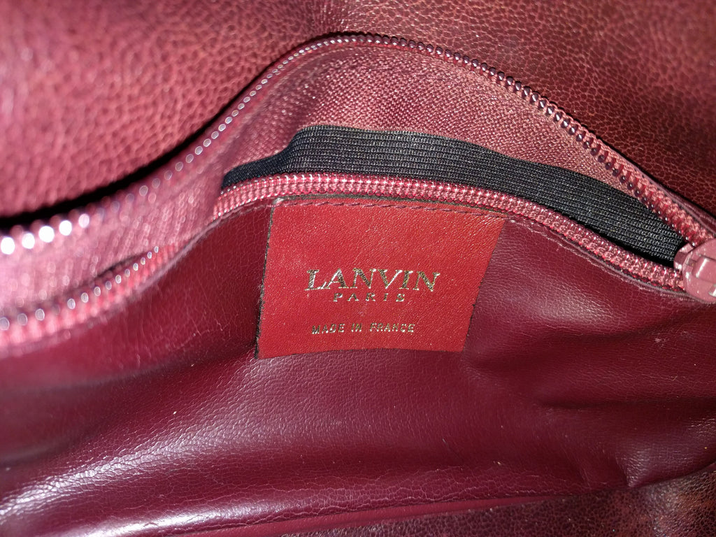 LANVIN purse - Lanvin crossbody- Lanvin shoulder bag - Vintage Lanvin burgundy bag - Beautiful and timeless
