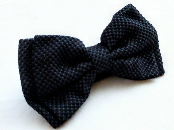 Black Silk Bowtie - Vintage Gianni Versace Collectible Tie, Fashion Accessory, Formal Wear, Elegant Gift for Him