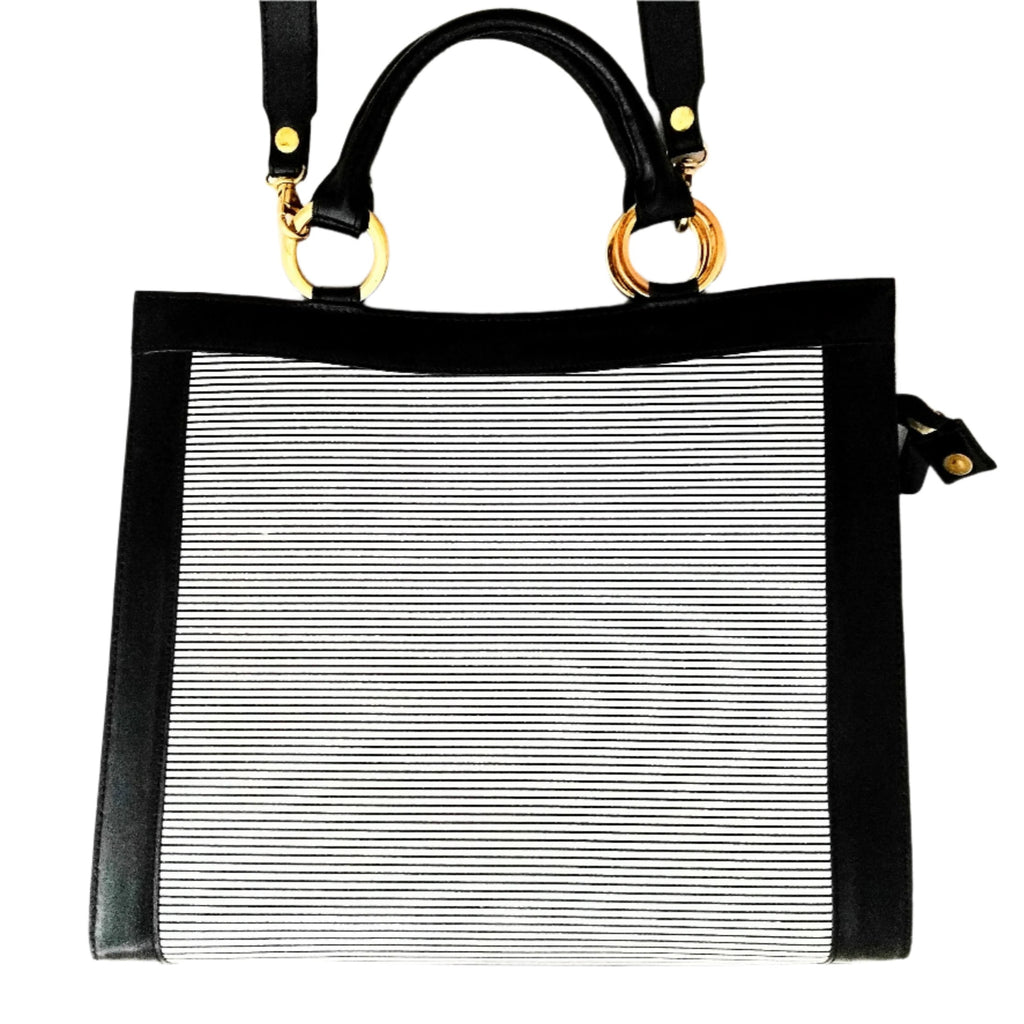 Vintage GEN RIGO Embossed Leather Bag – Black, Made in Italy, 1970s