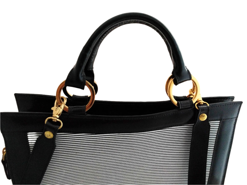 Vintage GEN RIGO Embossed Leather Bag – Black, Made in Italy, 1970s