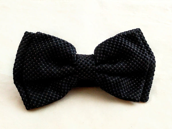 Black Silk Bowtie - Vintage Gianni Versace Collectible Tie, Fashion Accessory, Formal Wear, Elegant Gift for Him