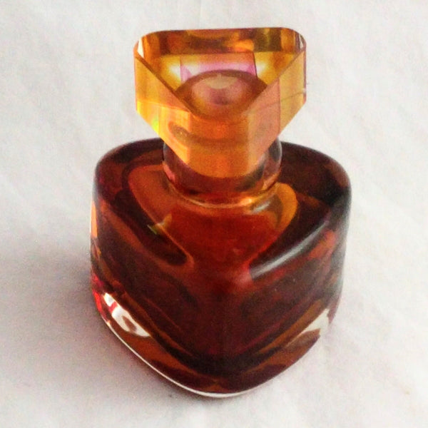 Perfume bottle vintage Murano perfume bottle amber small art Glass Perfume Bottle rare