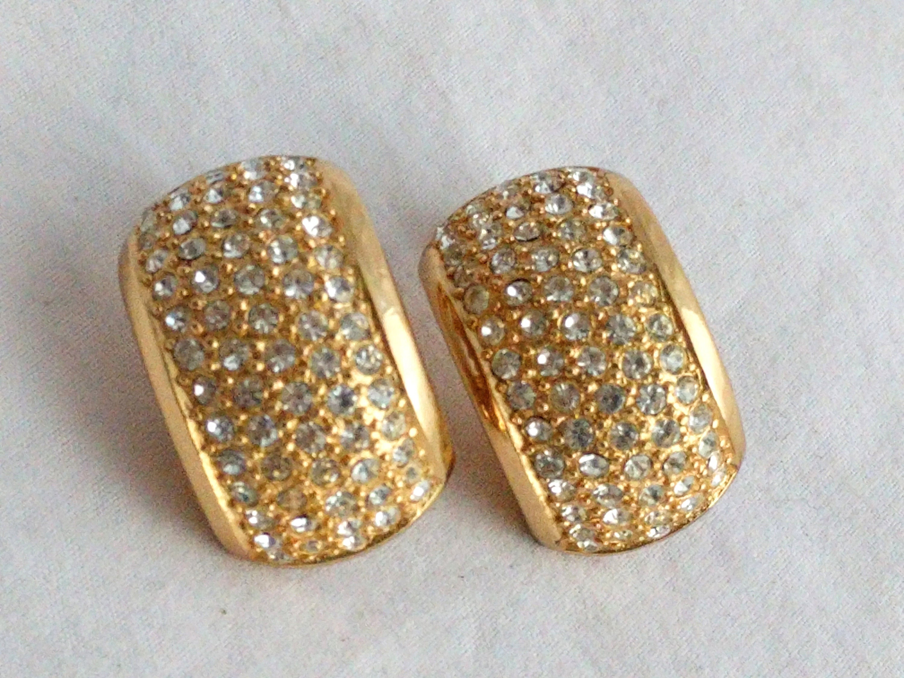 Christian Dior Earrings Large Dior pave earrings - Henkel Grosse Dior earrings - Fabulous Present
