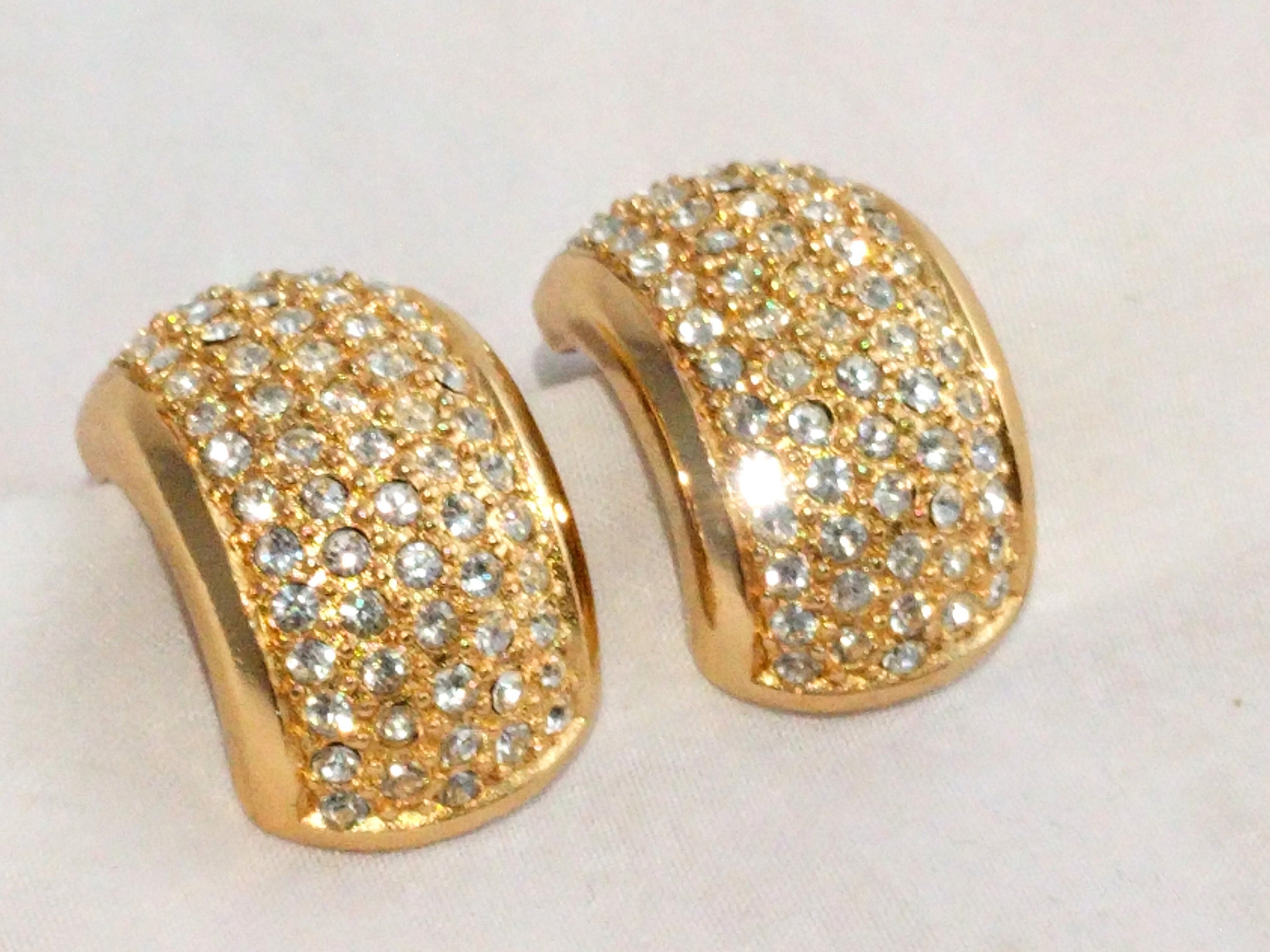 Christian Dior Earrings Large Dior pave earrings - Henkel Grosse Dior earrings - Fabulous Present