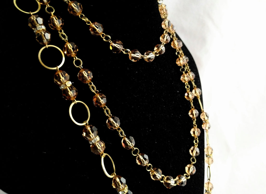 Crystal necklace multi beaded necklace