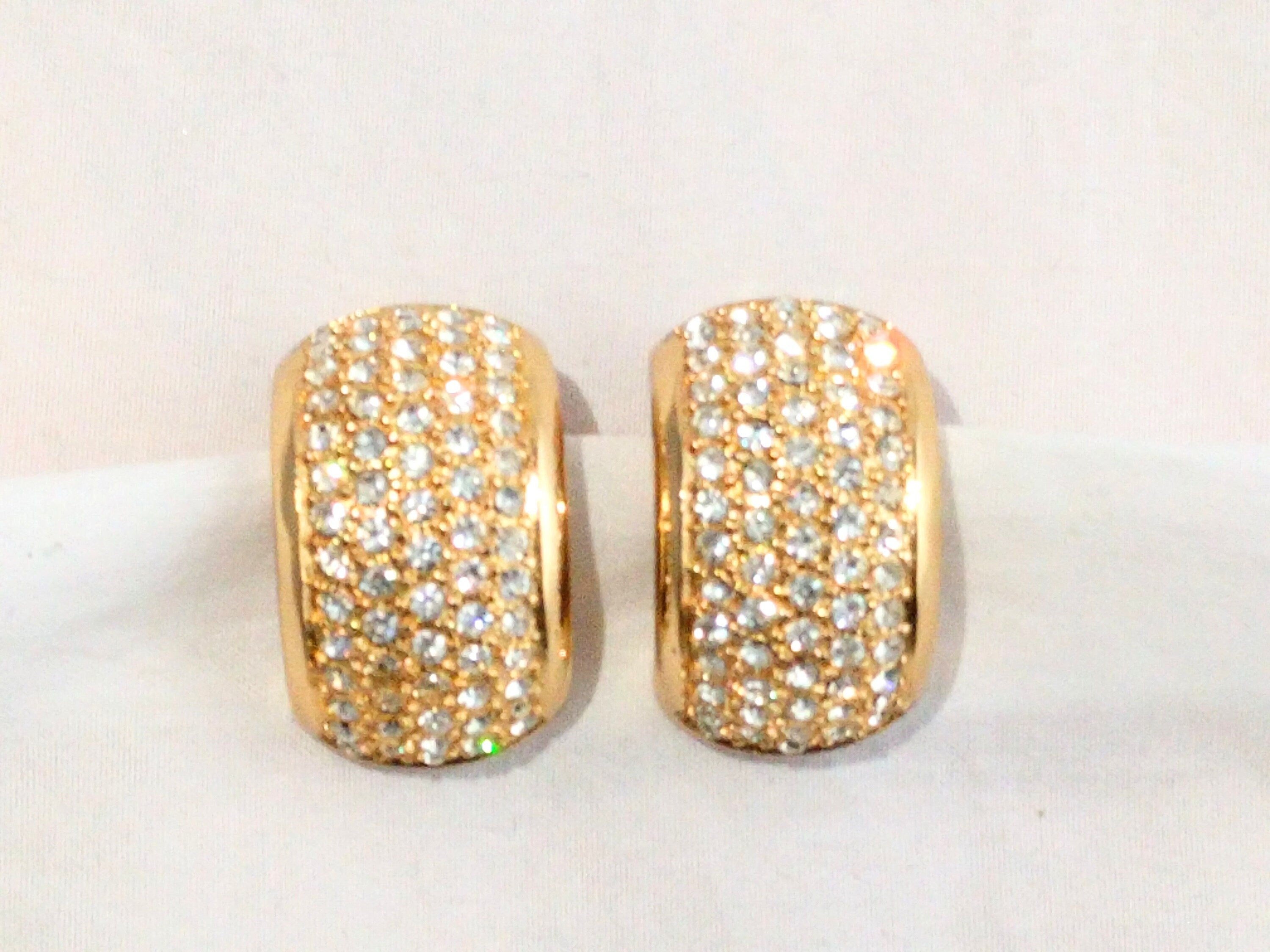 Christian Dior Earrings Large Dior pave earrings - Henkel Grosse Dior earrings - Fabulous Present