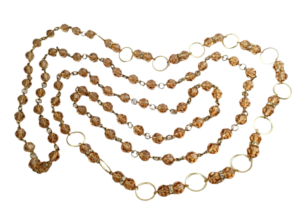 Crystal necklace multi beaded necklace