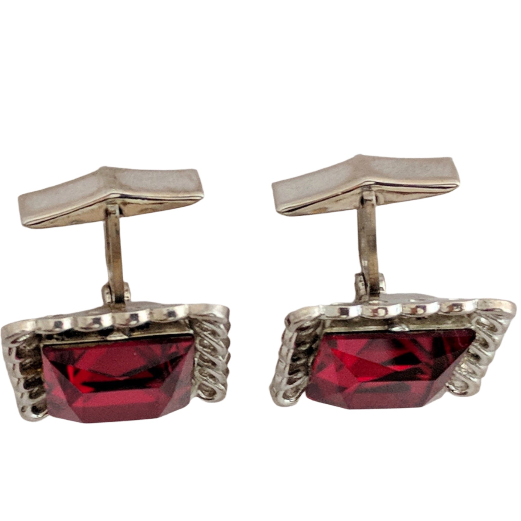 Cufflink red large cufflink