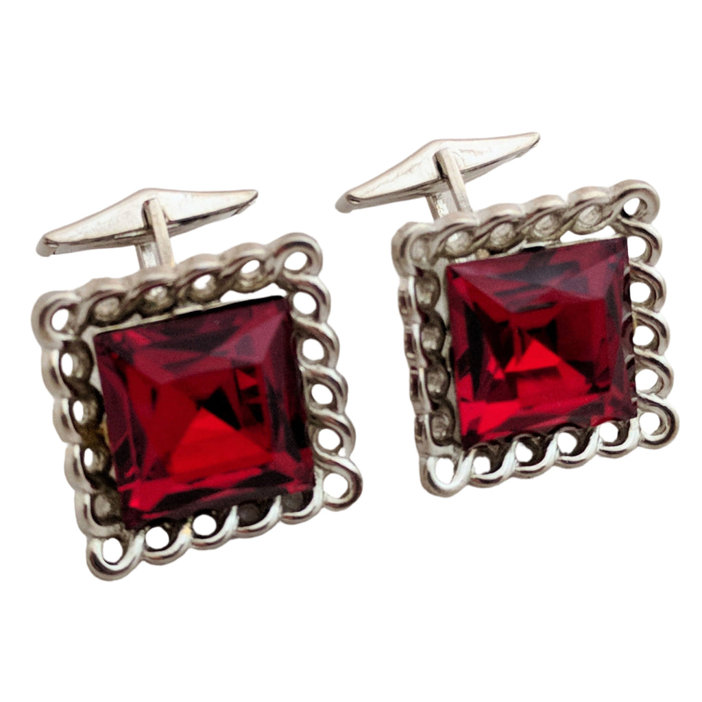 Cufflink red large cufflink
