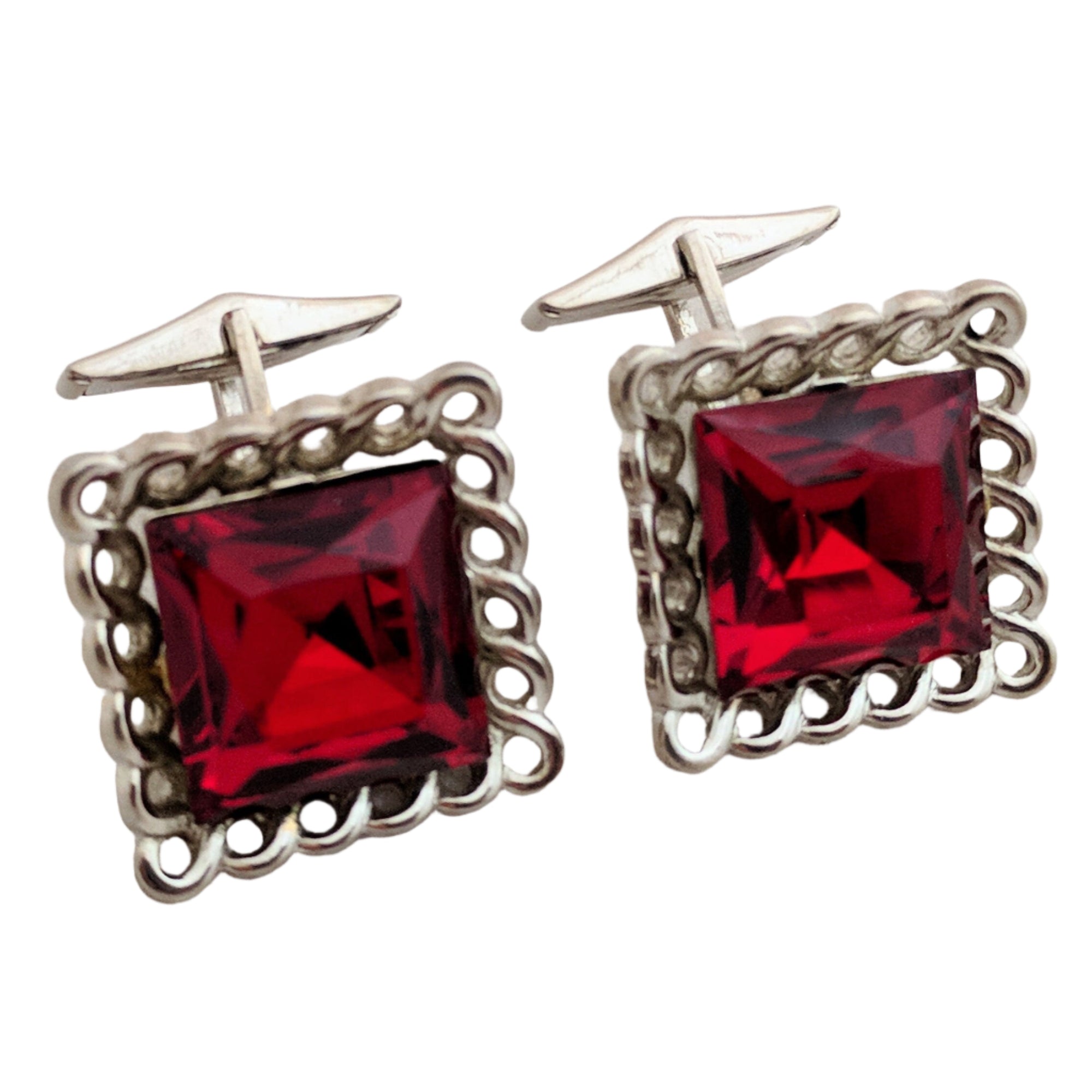 Cufflink red large cufflink