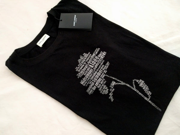Authentic Saint Laurent black cotton t-shirt, crewneck, short-sleeve, XS/S, new with tags - Slim fit Saint Laurent t-shirt