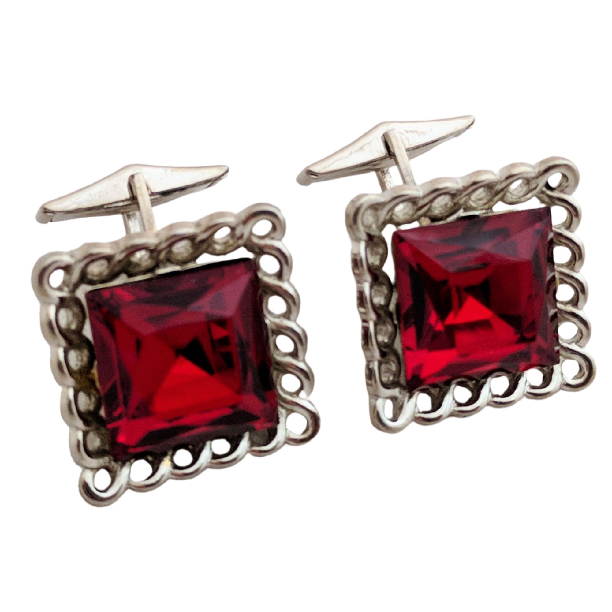 Cufflink red large cufflink