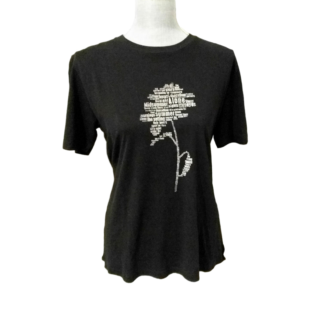 Elegant Saint Laurent black t-shirt, crewneck style, luxury casual fashion - YSL short-sleeve t-shirt for women - New Saint Laurent tee NWT
