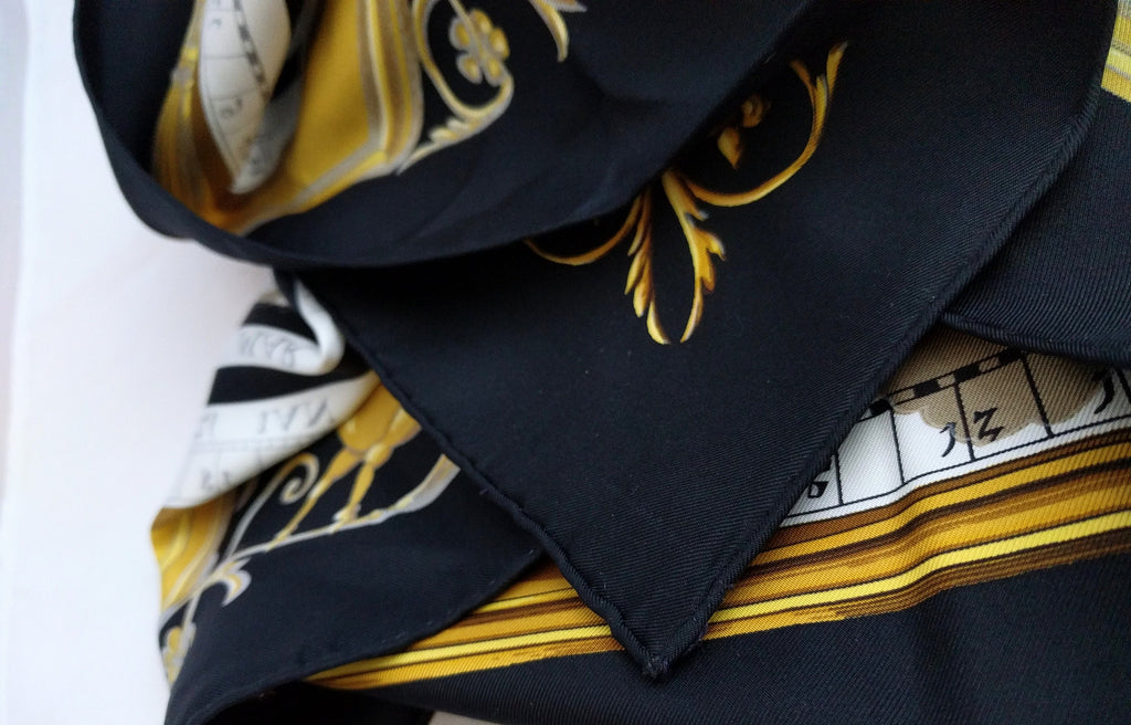 Hermes scarf DIES ET HORE Françoise Façonnet hermes scarf silk square scarf collectible Hermes Astrology scarf Rare Made in France vintage
