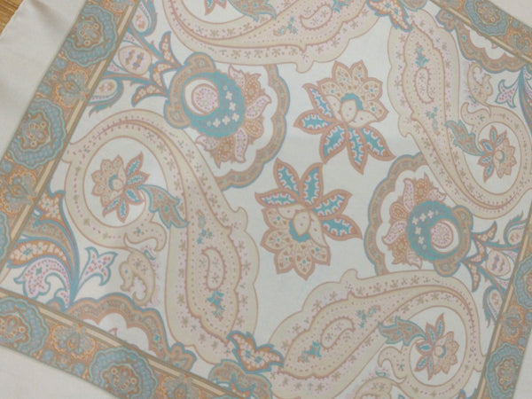 Italian silk scarf - small size Como silk scarf - Made in Italy - Cream silk scarf