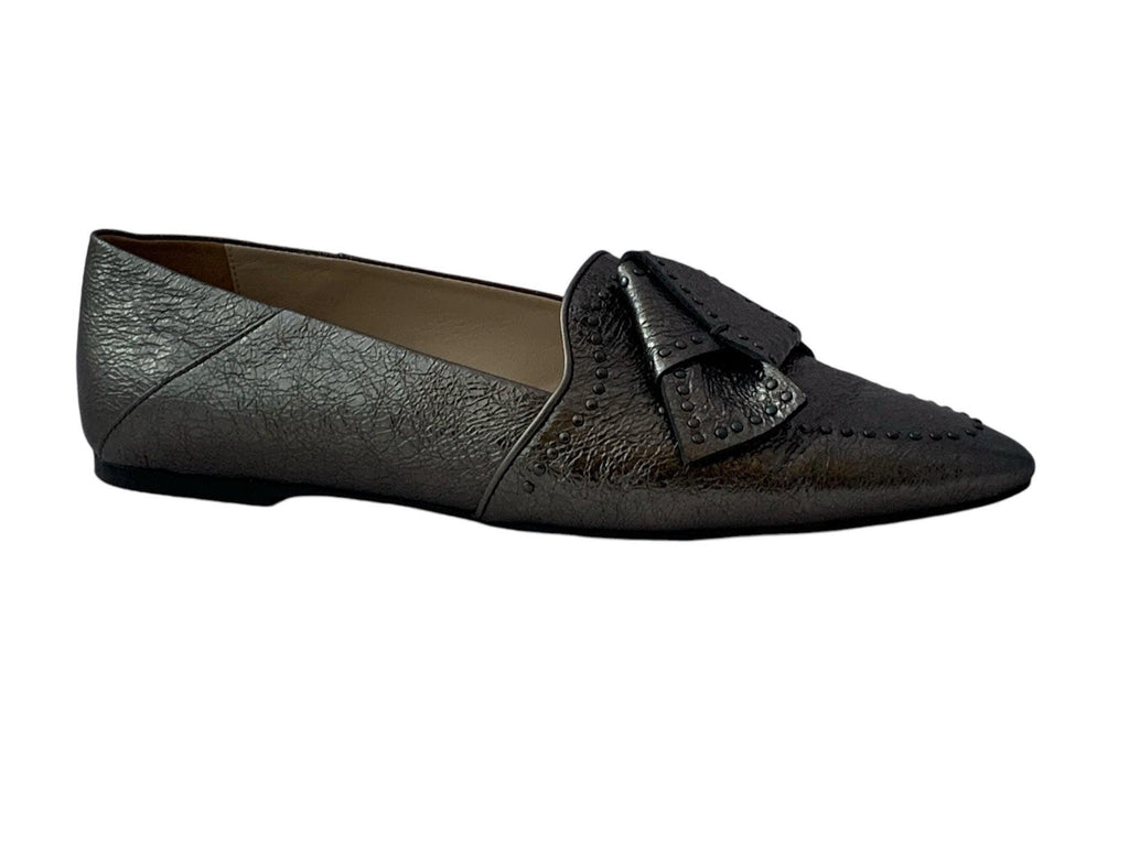 Studded bow leather ballet flats, Tods designer shoes