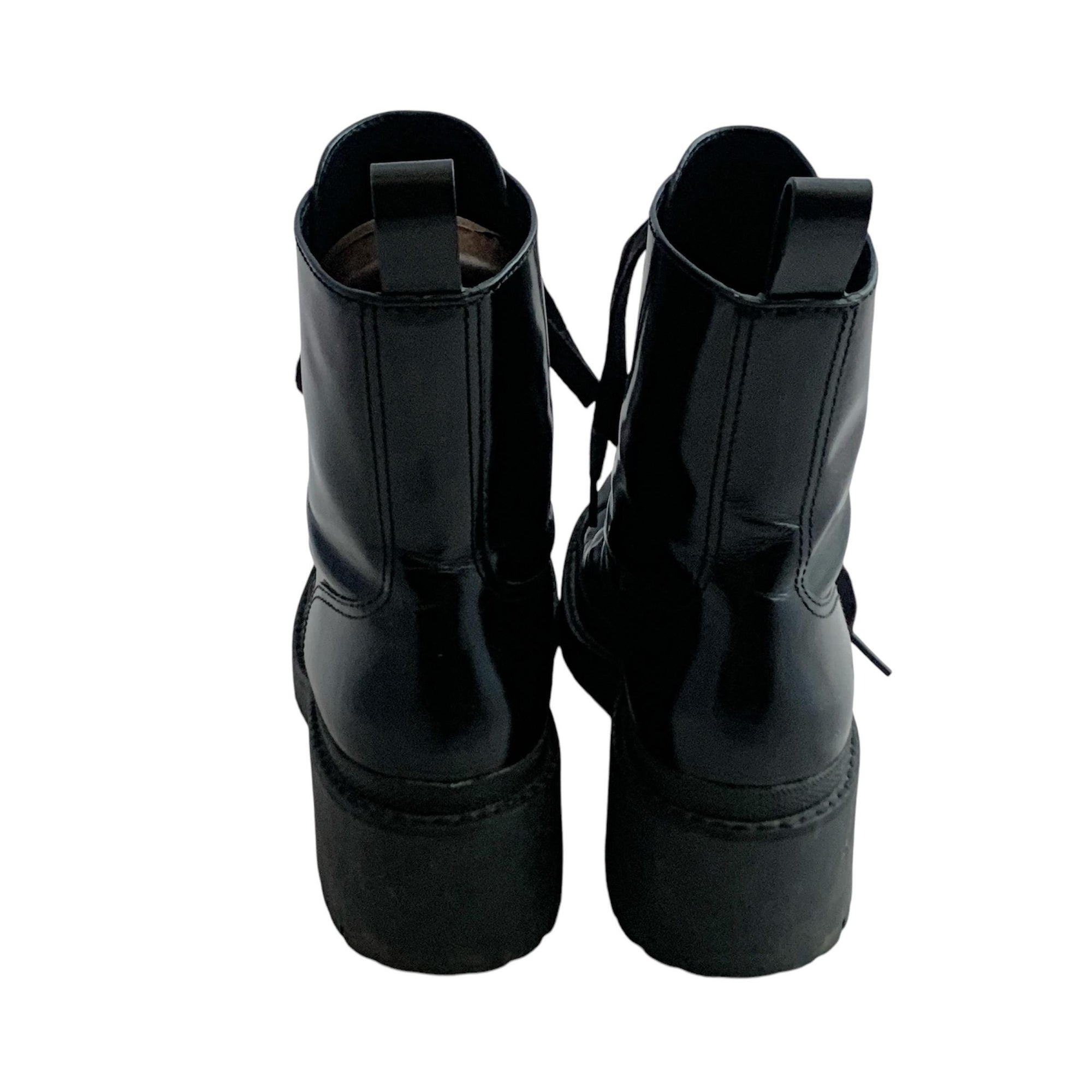 Designer Marc Jacobs combat boots with rubber cap toe and platform, size 7.5