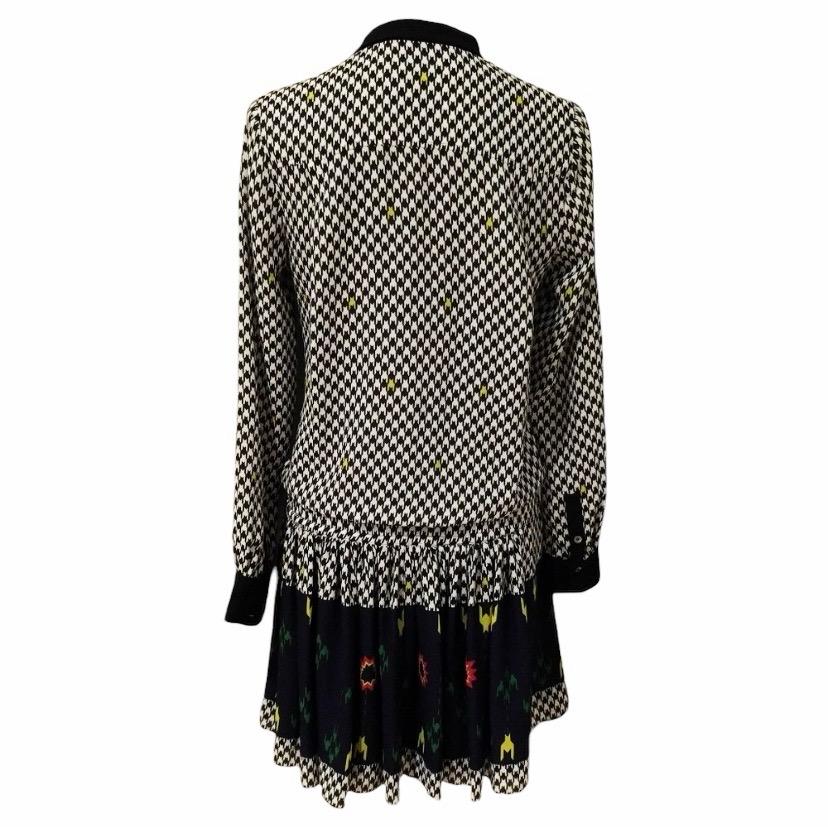 L.A.M.B. houndstooth Peter Pan collar dress, versatile styling options, size 2