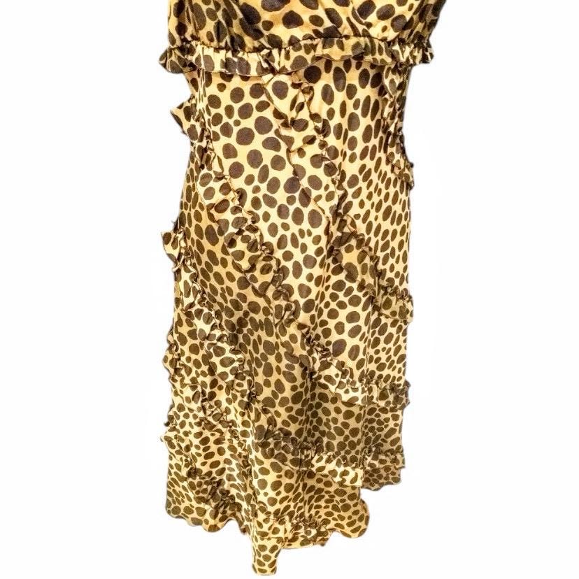 Fierce Moschino silk leopard pattern dress, size 10, very good condition