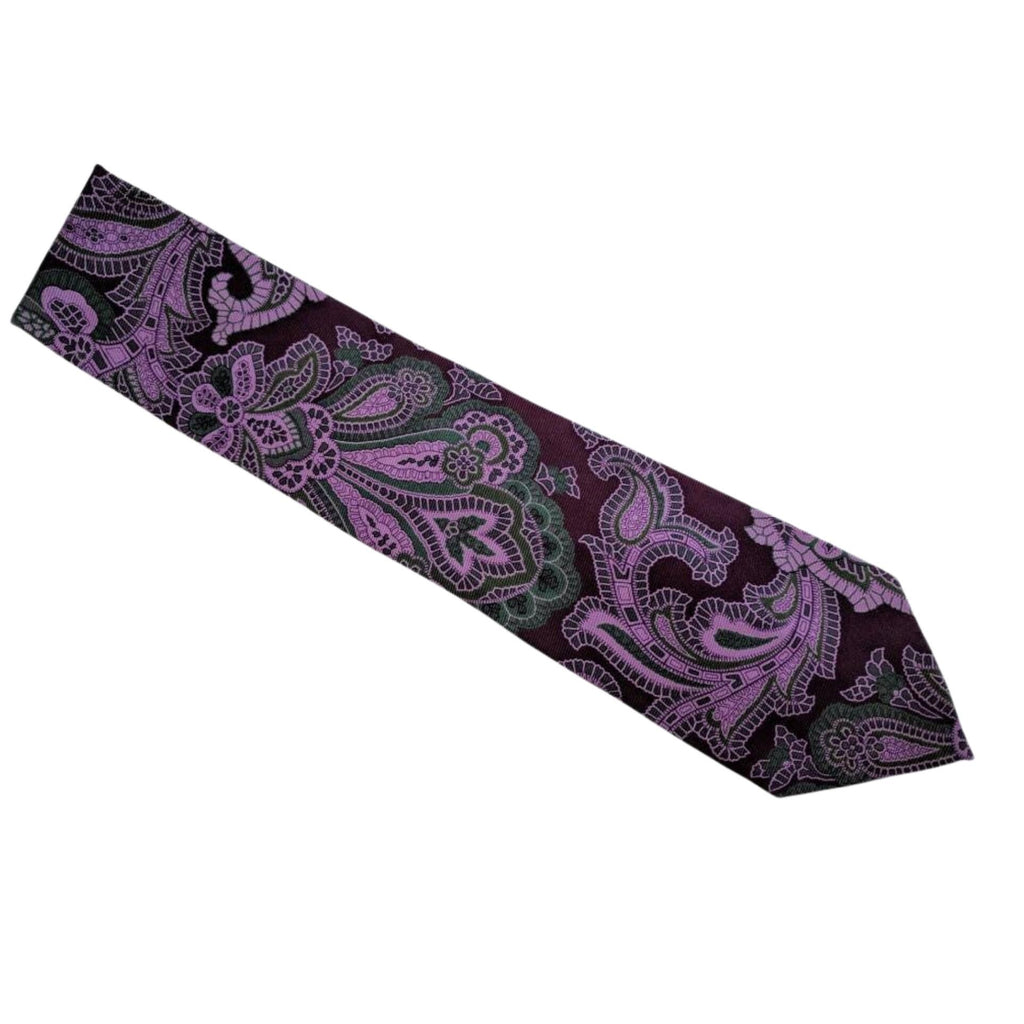 Refined designer silk tie by Etro, dimensional undertones, pre-loved - Luxury Italian silk necktie